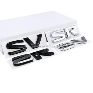 SR Car Model Conversion Side Wing Marker SV 3D ABS Logo Chrome Car Badge Sticker Logo