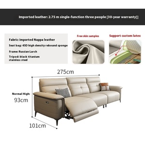 <span class=keywords><strong>Canapé</strong></span> de salon électrique trois places en <span class=keywords><strong>cuir</strong></span> véritable de l'usine Maiwill Foshan 1 2 3 places <span class=keywords><strong>canapé</strong></span> sectionnel inclinable électrique - Product Image 6