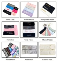 Bandeau de tête ajustable personnalisé style européen-américain en coton gaufré 100% naturel pour spa, douche et yoga