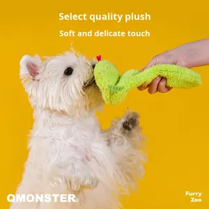 Đồ chơi thú bông QMONSTER G Yellow Pikmin Furry Zoo Fengrong có tiếng kêu, giấy bền, đồ chơi nhai và phát ra âm thanh dành cho chó nhỏ và trung bình, trẻ em, sản xuất tại Trung Quốc - Product Image 4