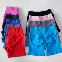 Ensemble de yoga 2 pièces B776 pour femme : Soutien-gorge de sport dos nu et short froncé – Tenue de sport et de gym
