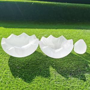 ชามยิปซัมรูปดอกบัวสีขาว <span class=keywords><strong>ราคา</strong></span>ขายส่ง งานฝีมือแกะสลักแบบพื้นบ้าน ชามเซเลไนต์รูปดอกบัว - Product Image 2