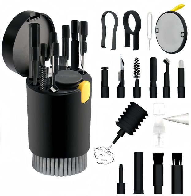 20-in-1 Laptop Phone Screen Earbud Cleaning Kit,Keyboard Cleaner Kit,Keyboard Cleaning Kit with Electronic Cleaning Brush Spray