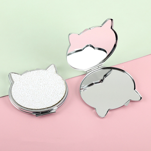 Cat Shape <b>Foldable</b> Double Sided Makeup <b>Mirror</b> Portable Pocket Vanity <b>Mirror</b> Magnifying Travel Cosmetic <b>Mirror</b> - Product Image 2