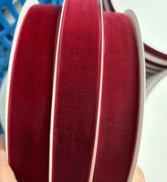 Ruban en velours simple face en nylon imprimé sur mesure de haute qualité, 50 yards/rouleau, largeur 3-50 mm, avec logo personnalisé pour l'emballage cadeau