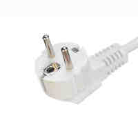 Câble d'alimentation à ressort VDE Standard CEE IEC PVC/Cuivre, prise Schuko, prise ICE C13, 1,5 m, blanc, 10 A, usage résidentiel, rallonge