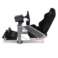 Cockpit de simulation de course automobile en profilés d'aluminium, très demandé, pour jeux de simulation de conduite, avec siège de simulateur de course automobile et fonction VR Direct Driving