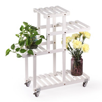 Porte-fleurs universel en forme de L de 1 pouce personnalisé OEM Cross-Border Table Roues de berceau Roulettes à angle droit avec roues latérales en plastique