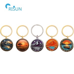 Randonnée en plein air Camping Wilderness Montagnes Lacs Forêts Lever du soleil Nature Llavero Porte-clés Anneau Porte-clés Nature personnalisé - Product Image 5