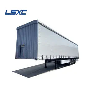 hot selling 3 axle 40 tons side curtain semi trailer 12 tires export to russia