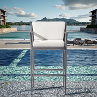 Meubles de jardin, de terrasse, d'hôtel, de plage, de piscine, de bar en aluminium faits à la main, de luxe moderne, résistants aux intempéries, couleur personnalisée