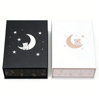 Vente chaude, boîte à bijoux magnétique en carton rigide de luxe de haute qualité, OEM ODM, logo personnalisé, avec insert en mousse