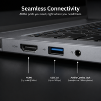 Nouvel ordinateur portable pour étudiants de 14 pouces, Intel Celeron J3355 Dual Core 1,60 GHz, 8 Go de RAM, SSD, Windows 11, ordinateur portable professionnel