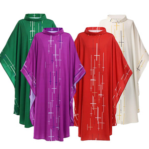 Costume da chiesa monaco prete mantello monaco abito croce stampa cristo ministro clero uomo abito mantello <span class=keywords><strong>Anime</strong></span> <span class=keywords><strong>costumi</strong></span> per adulti - Product Image 1