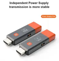 Kit Émetteur-Récepteur Audio Sans Fil Extenseur de Portée, Matériau ABS Moulé sur Mesure GT-HDWL50B, Adaptateur Dongle pour Clé TV, PC, Caméra, Ordinateur Portable
