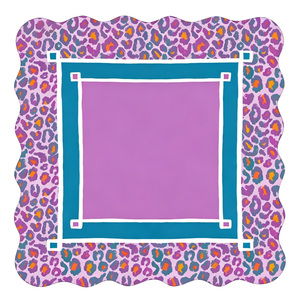 Alas Mahjong Amerika Motif Bebek Pink Unik, Cetakan Pagoda Chinoiserie, Pinggiran Bunga Vintage, Alas Felt Anti Selip - Product Image 6
