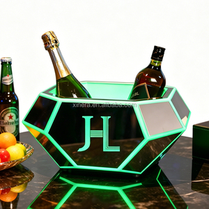 New trends RGB <b>Large</b> Capacity boat shape ice bucket LED Light Up Ice Bucket Champagne Wine Cooler Bucket For Bar Nightclub Party - Product Image 5