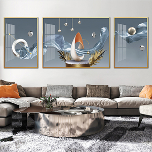 3 piezas de pintura de arte gráfico geométrico minimalista nórdico y arte de pared diseño de lujo impreso en lienzo póster para decoración del hogar - Product Image 5