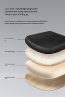 Chaise de bureau ergonomique moderne en tissu avec support lombaire, confortable pour une utilisation prolongée à domicile, accoudoirs réglables