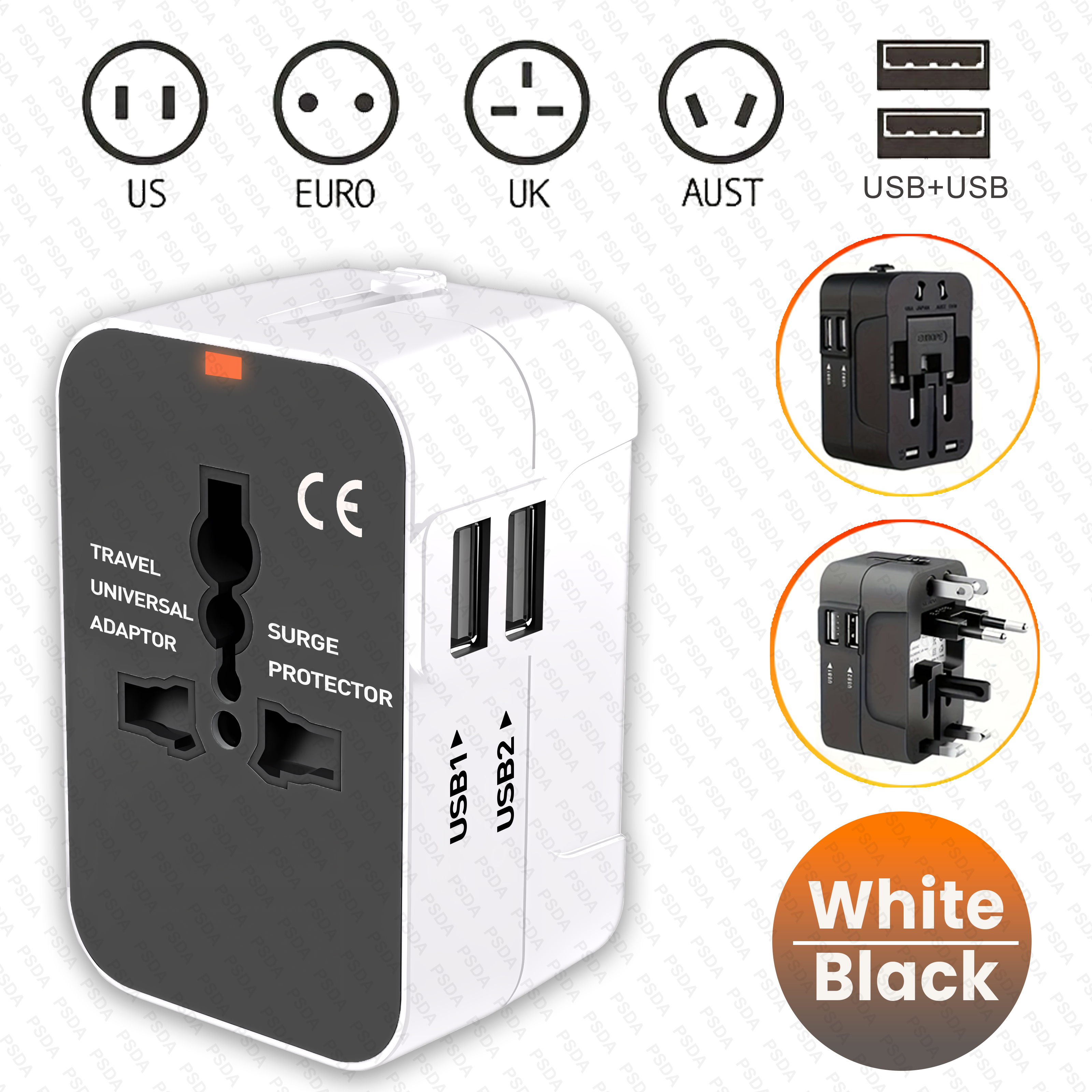 Noir et blanc -UNICH006B (2USB)