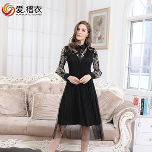 Nueva Casual <span class=keywords><strong>de</strong></span> las mujeres leopardo imprimir primavera <span class=keywords><strong>manga</strong></span> larga cuello <span class=keywords><strong>vestido</strong></span> <span class=keywords><strong>de</strong></span> Camisa larga - Product Image 4