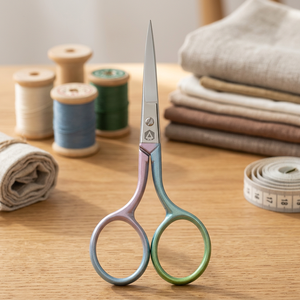 Ciseaux de barbier professionnels pour gauchers, lame tranchante en acier inoxydable J2, manche moyen, 28 ciseaux à cheveux - Product Image 2