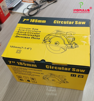 Scie circulaire électrique professionnelle IPOPULUS 1600W185mm pour le bois, avec coupe biseautée précise pour la menuiserie et la construction