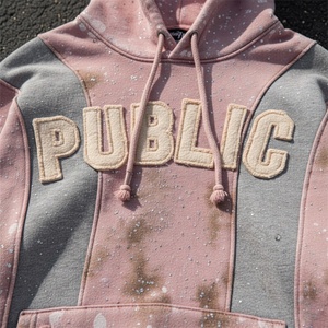 Personnalisé Unisexe Coton Éponge Française Poids Lourd Surdimensionné Lavé À L'acide Anti-rétrécissement Strass Distressed Pull Boxy À Capuche Hommes - Product Image 2