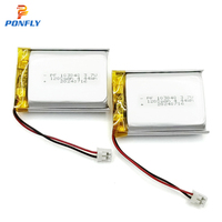 Batterie polymère rechargeable PONFLY 1200mAh 3.7V 103040 avec PCB et fils, certifiée CE/RoHS, 500 cycles