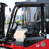 Chariot élévateur électrique 3-4 tonnes avec batterie au lithium, mât 2/3 étages et hauteur de levage 3-7m, commande au bout des doigts