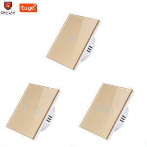 Tuya/cuộc sống thông minh <span class=keywords><strong>wifi</strong></span> thông minh chuyển đổi ánh sáng 16A EU/UK kính tiêu chuẩn cảm ứng điều khiển từ xa đơn cực Bảng điều chỉnh tường thiết bị chuyển mạch - Product Image 3