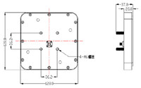 Winnix 840MHz- 960MHz Antenne RFID longue portée étanche de petite taille Antenne RFID UHF à polarisation circulaire extérieure