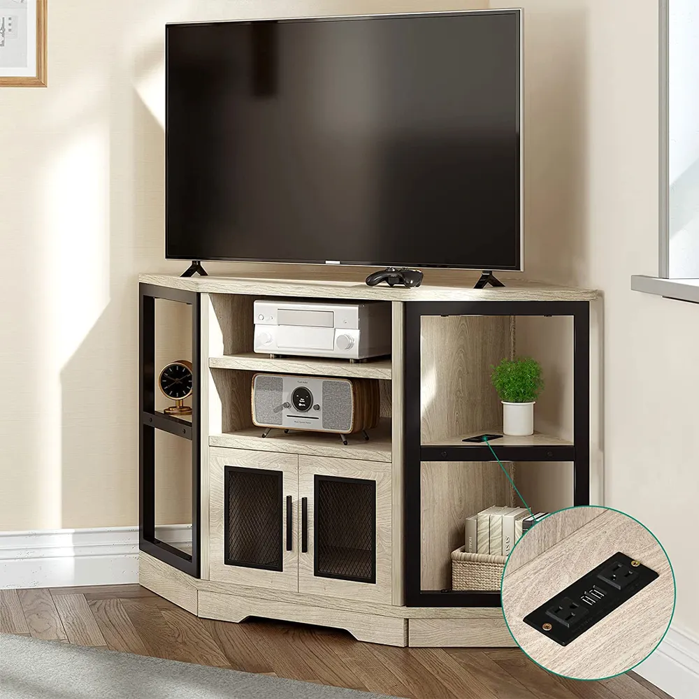 Factory Manufacture Wood TV Stand Desk Cabinet Mesas Para Ordenador Living Room Home Office Furniture Corner Table Stands for TV
