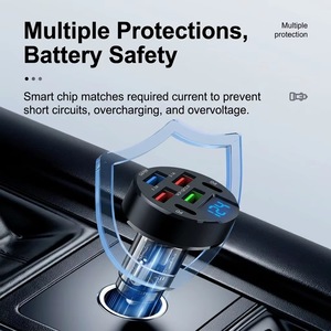 Chargeur de voiture USB-C 100W avec moniteur de tension LED, vente chaude pour <span class=keywords><strong>iPhone</strong></span> 17 16 15 Samsung S26 S25 Ultra, <span class=keywords><strong>prise</strong></span> d'alimentation sûre et stable - Product Image 2
