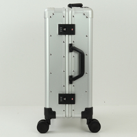 Maleta de Lujo Personalizable, Clásica y Sencilla, de Aleación de Aluminio Rígida, con 8 Ruedas Giratorias, Candado TSA, Construcción Duradera, Sin Costo de Molde