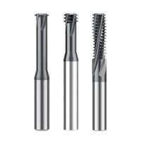 Fraise à fileter en carbure monobloc à gamme complète, métrique et standard américaine, revêtement AlTiN, pour usinage CNC de fils en acier inoxydable