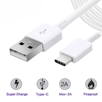 Kabel pengisi daya Cepat Tipe C 1.2M, kabel telepon seluler tembaga murni untuk Huawei untuk Samsung Xiaomi S8 S9 S10