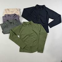 Ensembles de vêtements de sport personnalisés pour femmes, 2 pièces, vêtements de sport de gym, leggings sans couture et veste à manches longues avec fermeture éclair