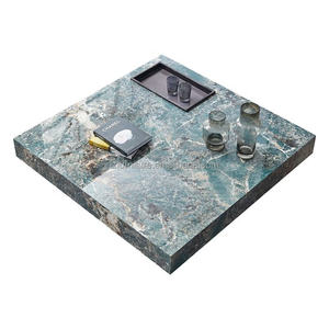 Muebles de Sala de Estar Modernos Italianos de Lujo, Mesa de Centro Cuadrada de Metal Personalizable, Ecológica y de Venta Caliente - Product Image 1