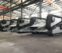ISO9001 Logo Kustom Warna Ukuran Harga Pabrik Langsung Sasis Crawler Trek Karet Undercarriage untuk Robot Pemadam Kebakaran Hidrolik