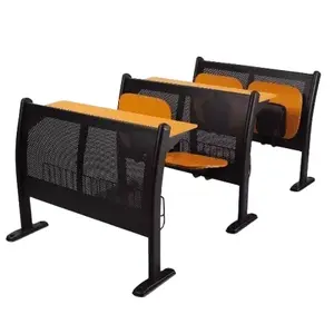 Muebles escolares de doble asiento estándar, juego de mesa de clase, conjunto de silla moderna