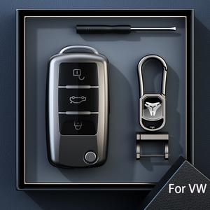 Titan màu xám cho VW Volkswagen Polo TIGUAN Passat B5 B6 B7 Golf MK6 Jetta LAVIDA Skoda Octavia xe Key trường hợp bìa phụ kiện - Product Image 2