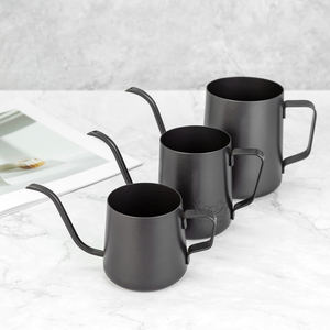 Cafetera de goteo manual de acero inoxidable con pico de cisne y mango resistente al calor, <span class=keywords><strong>Teflon</strong></span> Negro, 250/350/600ml - Product Image 6