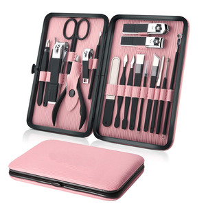 Manicure Set Professional Nail Clippers Kit <b>Pedicure</b> Care <b>Tools</b>- Stainless Steel Women Grooming Kit 18Pcs for Travel or Home - Product Image 1