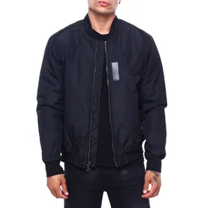 Bán Sỉ Áo Gió Mùa Đông Tùy Chỉnh Áo Khoác Nam Ngoại Cỡ Áo Khoác Bomber Nam Vải Sa Tanh Nylon Trơn Bán Sỉ