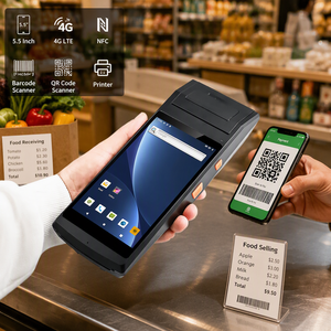 China Android Tragbaren 5,5 zoll Touchscreen PDA Fingerabdruck-scanner Mit Mobilen Drucker - Product Image 1