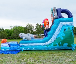 Tobogán Inflable con Tobogán Gigante de Agua, Tobogán Inflable Seco, Toboganes de Agua Inflables para Niños y Adultos - Product Image 6