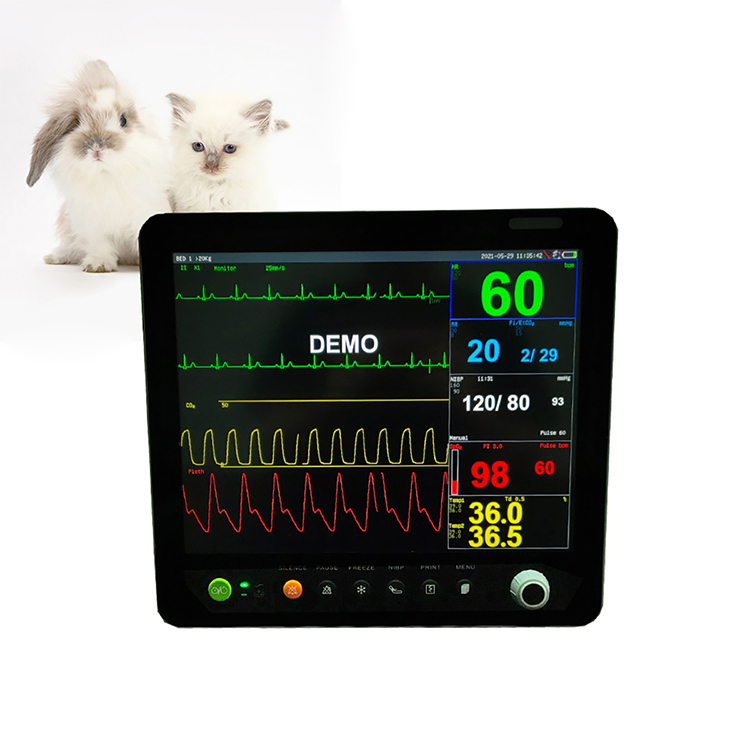 Monitor de mascotas portátil multifunción signos vitales veterinarios monitor de signos vitales veterinarios para animales