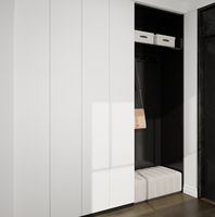 Armoire à chaussures en bois moderne sur mesure fabriquée en usine, grande capacité de rangement pour salon, salle de sport et hôtel