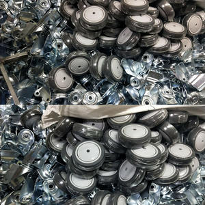 Vis de tige à filetage vis avec chariot, WBD, 25/30/40/50/65/75mm, robuste, gris TPR, roulettes avec couvercle - Product Image 5